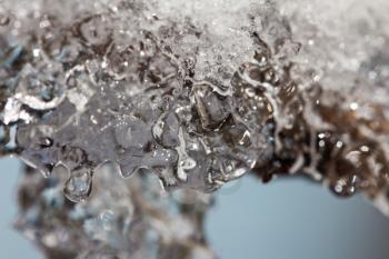 ice in nature. macro