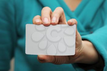 white card in hand