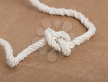 rope on cardboard background