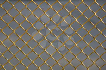 background of yellow metal mesh