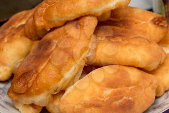 Pirojki. traditional Russian patty with eggs and onion