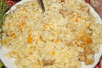 tasty dish of rice. pilaf