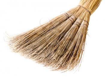 broom for cleaning the house on a white background .