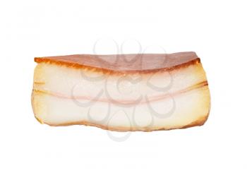 smoked bacon on a white background