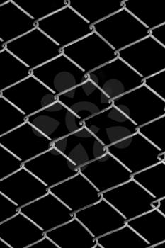 metal grid on a black background