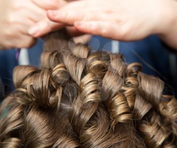 Women's hair in salon