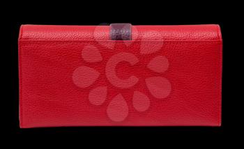 red purse on a black background
