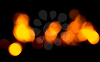bokeh background of fire by night