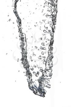 water on a white background