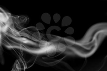 smoke on black background. macro