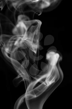 smoke on black background. macro