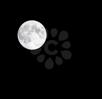 moon on a black background