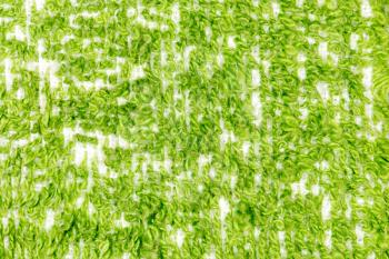 background of green towel. close-up