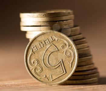 coins macro close up