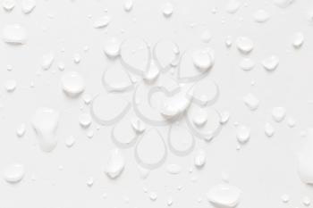 drops of water on a white background