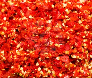 background chopped red chilli