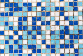 blue mosaic as background