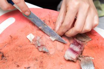 Chef cuts herring