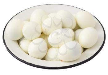 boiled eggs on a white background