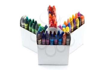Royalty Free Photo of Boxes of Crayons