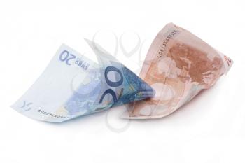 Royalty Free Photo of Bills of Euros