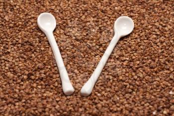 Royalty Free Photo of a Pile of Buckwheat