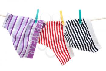 Royalty Free Photo of Underwear on a Clothesline