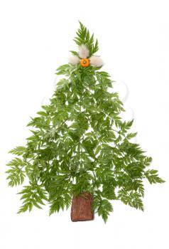 Royalty Free Photo of a Decorative Tree Made From Herbs