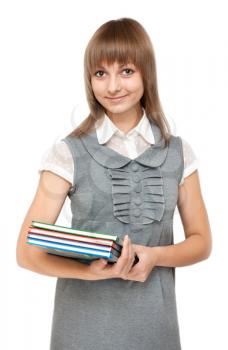 Royalty Free Photo of a Girl Holding Books