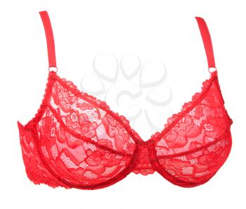 Royalty Free Photo of a Red Lace Bra
