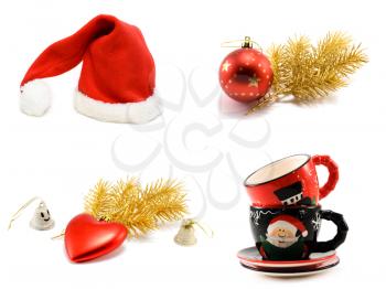 Royalty Free Photo of a Bunch of Christmas Decorations