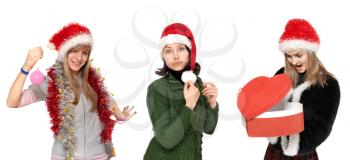 Royalty Free Photo of Women Wearing Christmas Decorations