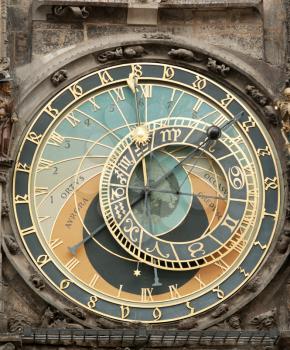 Royalty Free Photo of a Clock in Prague, Czech Republic
