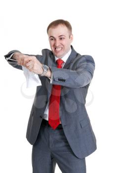 Royalty Free Photo of an Angry Businessman