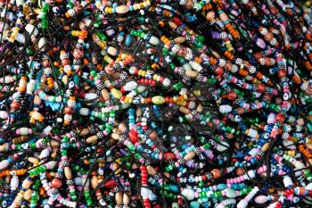 Royalty Free Photo of a Bunch of Beaded Bracelets