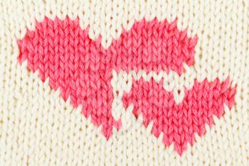 Royalty Free Photo of Knitted Hearts