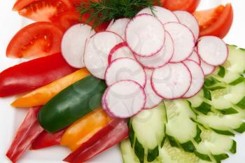 Royalty Free Photo of Sliced Vegetables