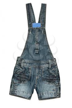 Royalty Free Photo of a Pair of Denim Overalls