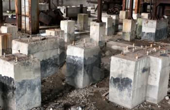 Royalty Free Photo of the Concrete Foundation of a Building