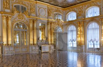 Katherine's Palace hall in Tsarskoe Selo (Pushkin), Russia