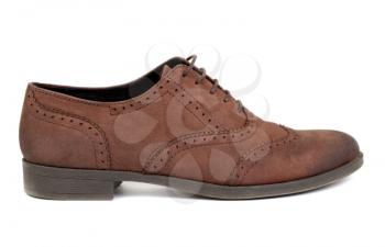 One brown shoe style casual design, isolate on white