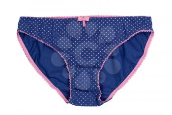 Women's panties with polka dots on a white background