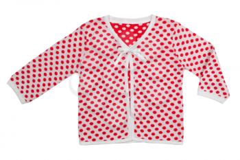 Knitted sweater with polka dots. Isolate on white background.