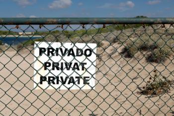 Private Label in the background Beach, Mallorca, Spain