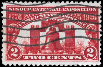 Royalty Free Photo of a 1926 US Stamp of the Liberty Bell, Celebrating the 150th Anniversary of the Declaration of Independence
