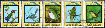 CUBA - CIRCA 1983: A Stamp sheet printed in CUBA shows images of a Birds from the series Cuban Birds, circa 1983