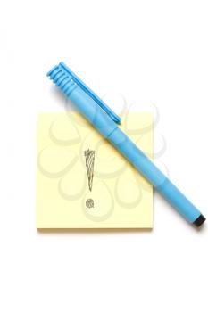 Royalty Free Photo of a Pen and Note