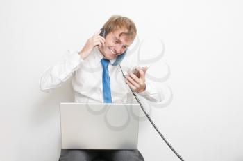 Royalty Free Photo of a Businessman Working