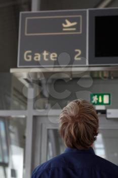 Royalty Free Photo of a Person in an Airport