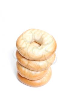 Royalty Free Photo of a Stack of Bagels